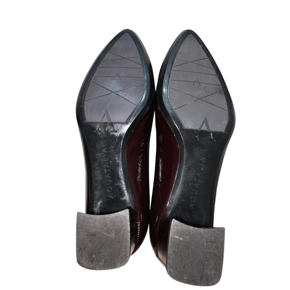 Aquatalia womens raspberry leather heels shoes size 8 - Picture 8 of 9